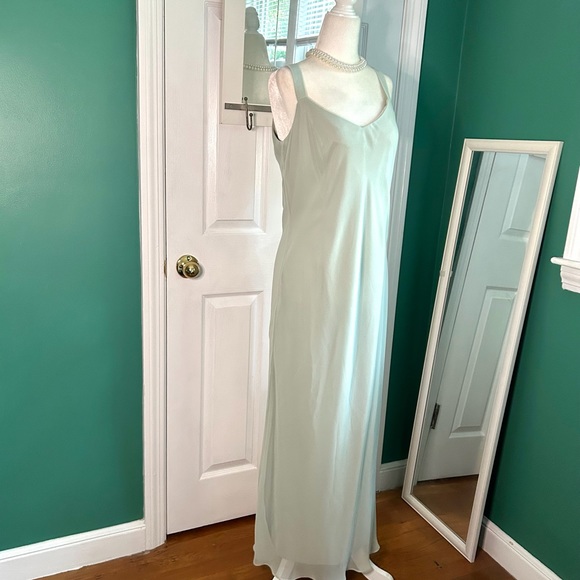 Cattiva 100% Silk Mint Long Gown Size 6 - Picture 2 of 13